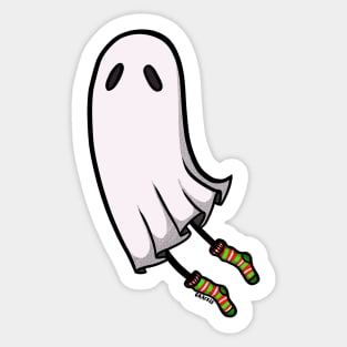 Christmas Socks Ghost Sticker